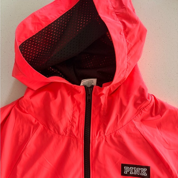 PINK Victoria's Secret Bright Pink and Black Raincoat (oversized) - Picture 3 of 8